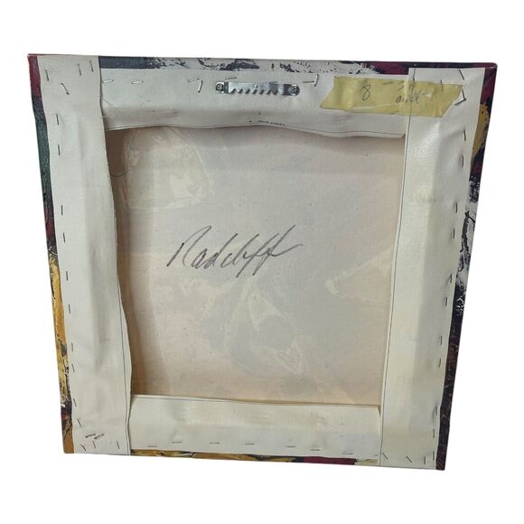 Ryan Radcliffe The Odyssey Series Abstract Painting 14x14x2 Signed Verso 1 Pc. - Picture 6 of 9